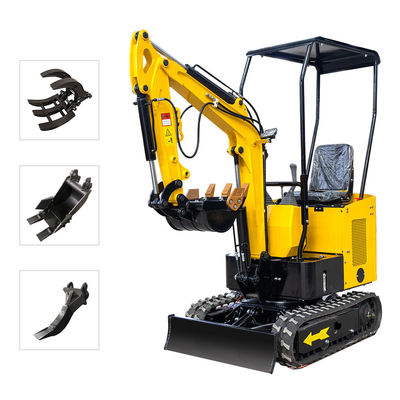 1200 กิโลกรัม ยี่ปุ่น เครื่องยนต์ Crawler Mini Excavator สามกระบอก เครื่องเย็นน้ํา