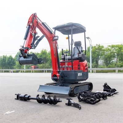 ความเร็วสวิง 12RPM รถขุดไฮดรอลิกขนาดเล็ก 1800 กก. พร้อมรางแบบยืดหดได้เพื่อการขุดที่มีประสิทธิภาพ