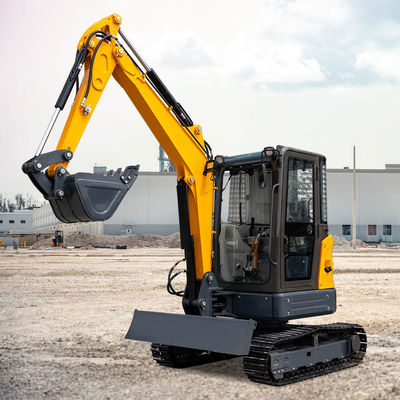 เครื่องขุดไฮดรอลิก แบบไม่มีหางจริง 3500 กิโลกรัม 30.4KN พลังขุดถังสําหรับพื้นที่ใด ๆ